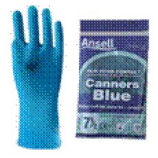 ถุงมือยาง (FDA)  Ansell - CANNERS BLUE